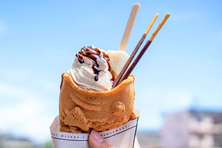 ▲「たい焼きパフェ」…300円(税込)