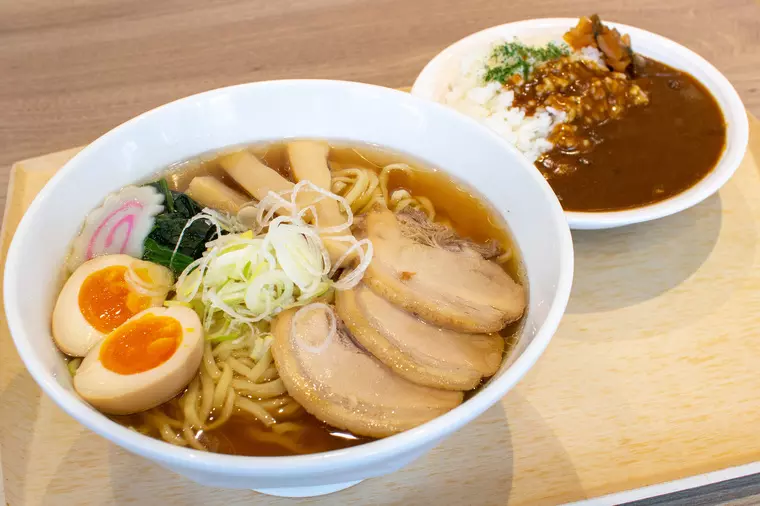 ▲「喜多方ラーメン＆ミニカレー」…1,100円(税込)