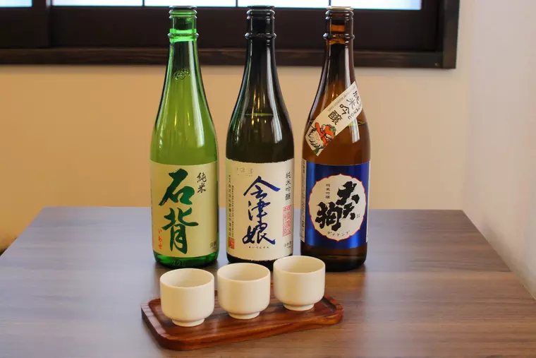 ▲「ふくしまの利き酒(3種飲み比べ)」
・メニューラインアップからお好きな日本酒が選べます
・お猪口のサイズ(中、大、一合)も選べます