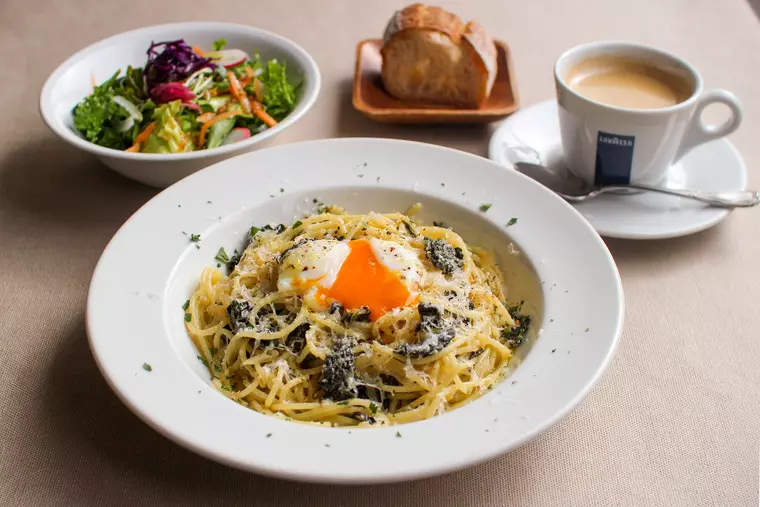 ▲「今週のランチパスタ」
パスタ単品 1,280円(税込)
サラダ、ドリンクセット＋500円