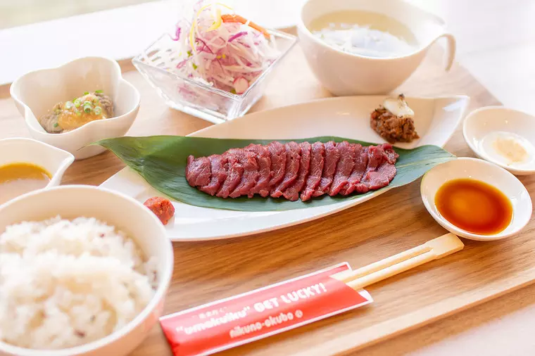 ▲「会津ブランド馬刺しランチ」2,480円(税込)
